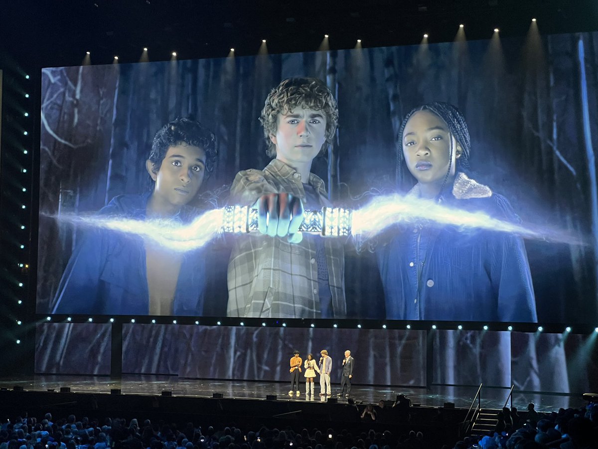 IGN's tweet photo. Percy Jackson and the Olympics Season 2 is in production now. #D23 https://t.co/ffIGGowksb