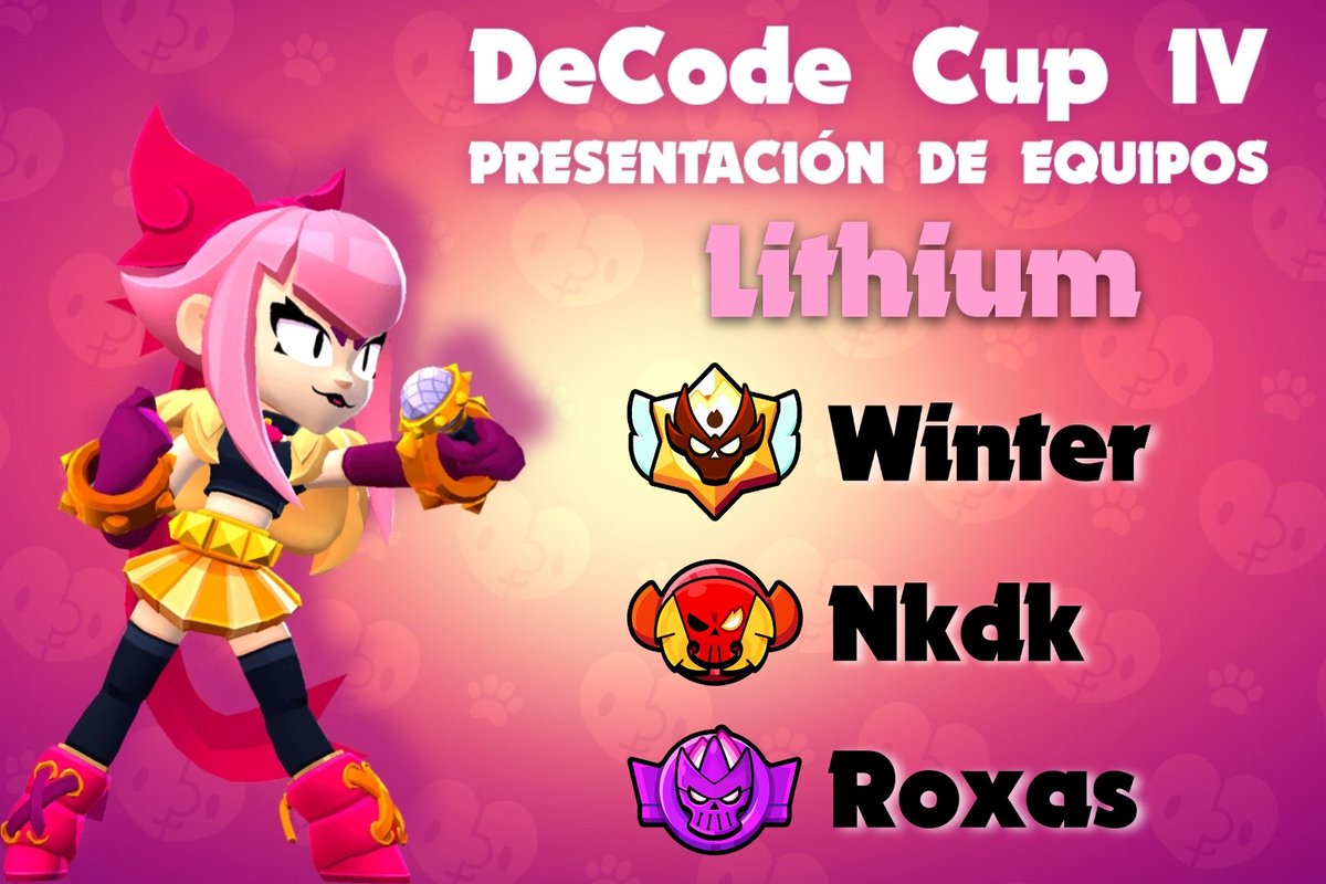 DeCodeBS_'s tweet photo. 🏆 #DeCodeCupIV | PRESENTACIÓN DE EQUIPOS
En la 2da llave tenemos a Shitium digo Lithium. Winter y Nkdk ganaron la 1ra edición y Roxas la 3ra, pero esta vez llegaron a cuartos únicamente gracias al repechaje 💀💀📉 Podrán demostrar su verdadero potencial al enfrentarse a Sunix?!? https://t.co/dIeyq9QU6P