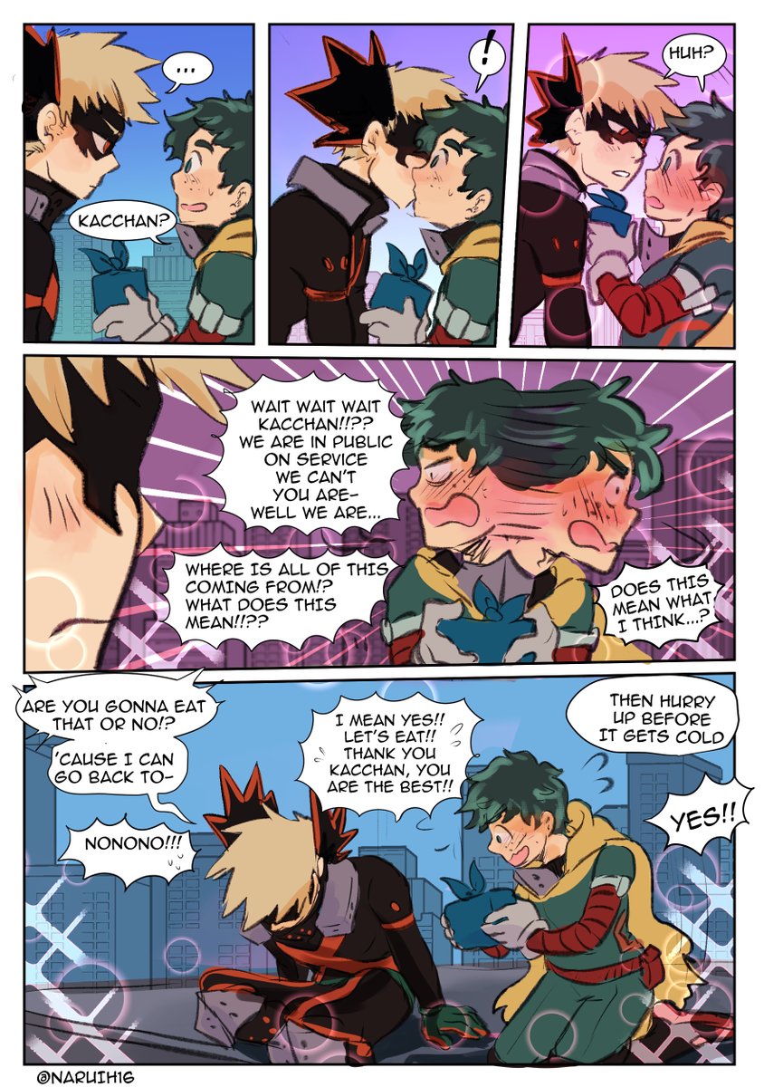 naruhi16's tweet image. In celebration of bkdk day i finished this comic lol very rushed again and the designs are not updated but i humbly give you this bakudekus &amp;lt;3 #bkdk #BKDKDAY2024 #bkdkday