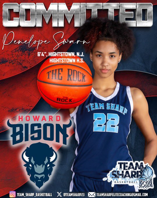Penelope Swarn (@penelopeswarn) on Twitter photo I am beyond excited to announce my commitment to Howard University! Thank you, <a href="/Coachtygrace/">CoachTy</a> , for giving me this opportunity to continue to grow. Go Bison!! 𦬠ππ€ <a href="/Howard_WBB/">HowardWBB</a> <a href="/TeamSharp23/">Coach Sharp</a> <a href="/JennaMarcusHHS/">Jenna Marcus</a> I am beyond excited to announce my commitment to Howard University! Thank you, <a href="/Coachtygrace/">CoachTy</a> , for giving me this opportunity to continue to grow. Go Bison!! 𦬠ππ€ <a href="/Howard_WBB/">HowardWBB</a> <a href="/TeamSharp23/">Coach Sharp</a> <a href="/JennaMarcusHHS/">Jenna Marcus</a>