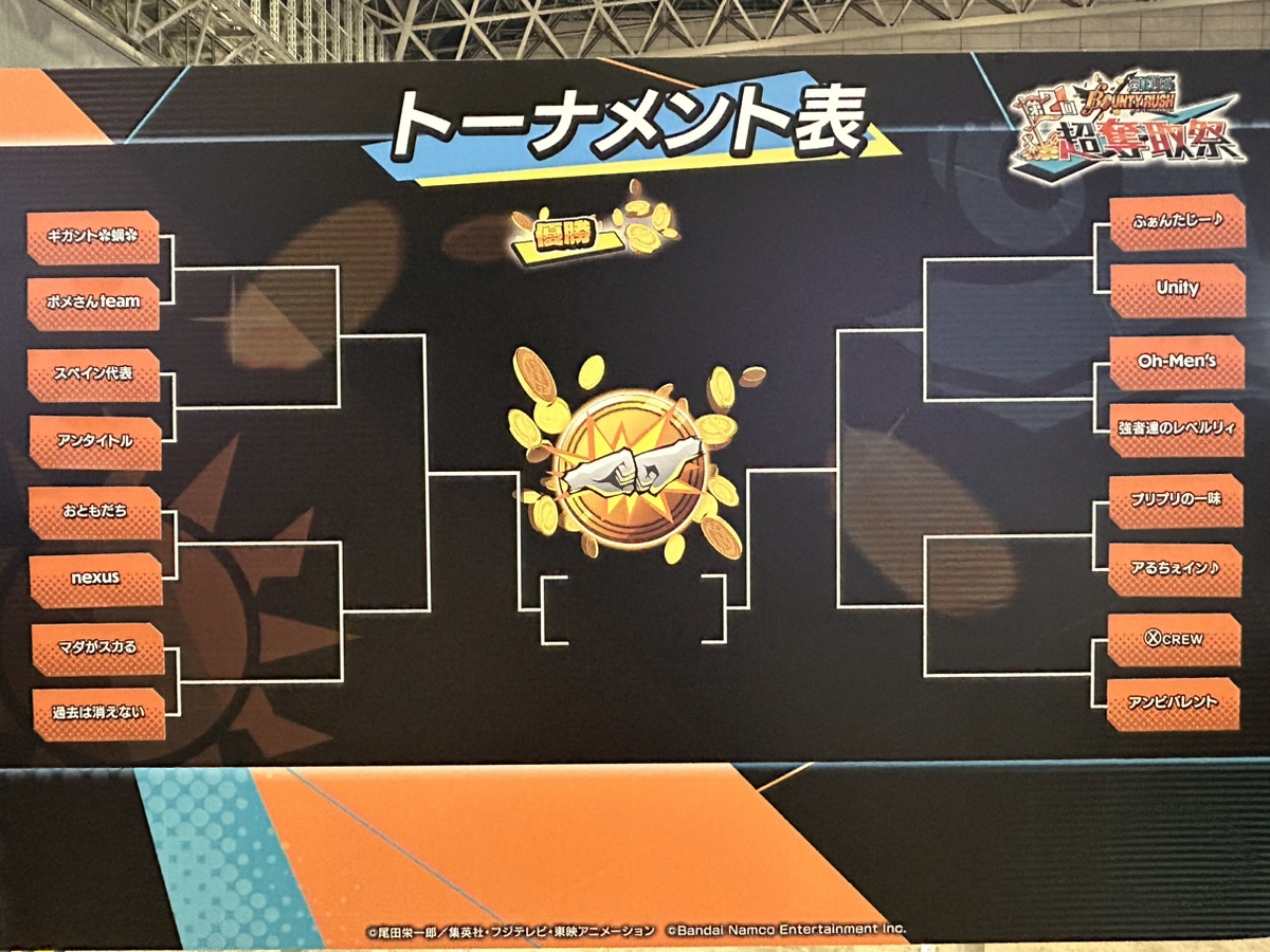超奪取祭 本戦のトーナメント表が決定✊💥 本戦はこの後、9:45から開催