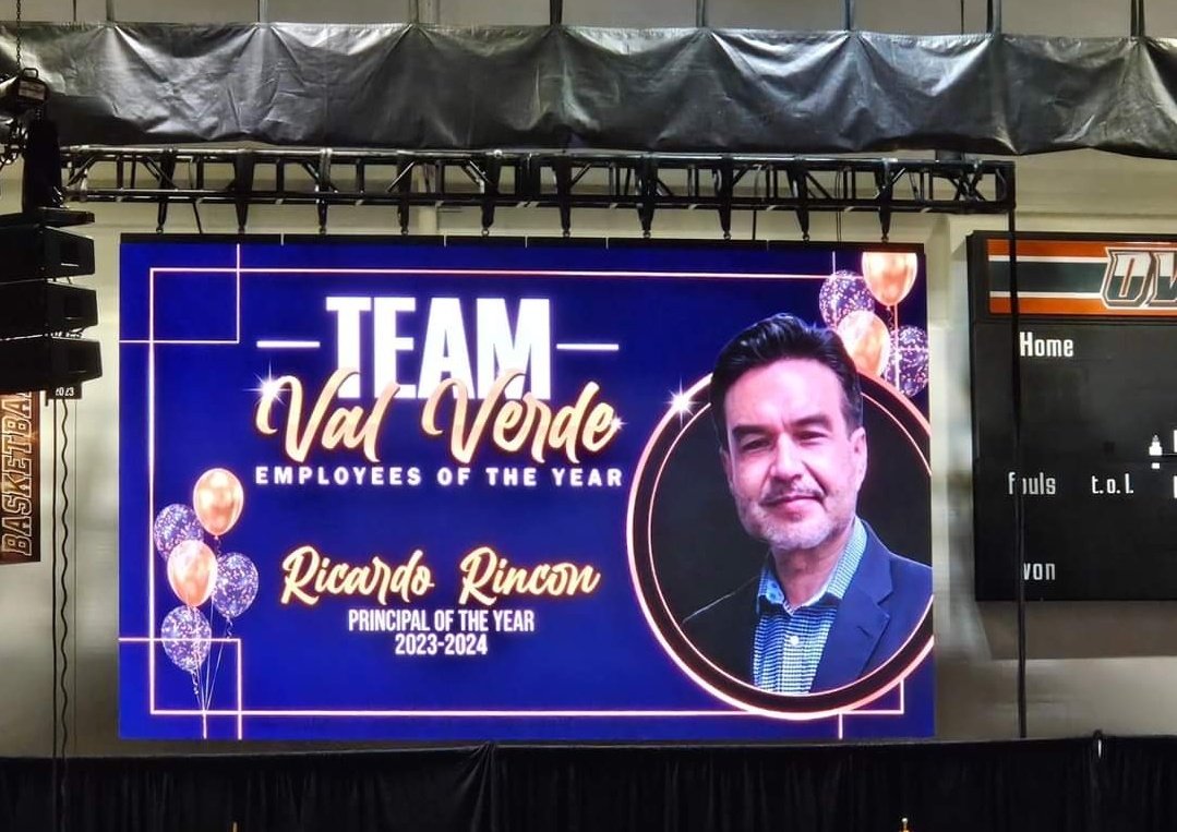 Meeting our new superintendent today and celebrating our Principal of the Year <a href="/rincon0410/">Ricardo Rincon</a> #ProudToBeVVUSD