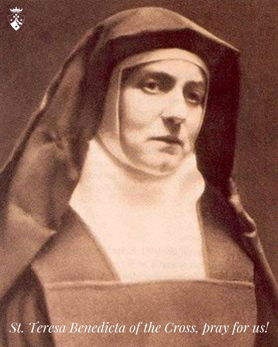 CarmelitesOCD's tweet image. St. Teresa Benedicta of the Cross, pray for us! #feastday  

"Let go of your plans. The first hour of your morning belongs to God. Tackle the day’s work that He charges you with, and He will give you the power to accomplish it." #StTeresaBenedicta #EdithStein