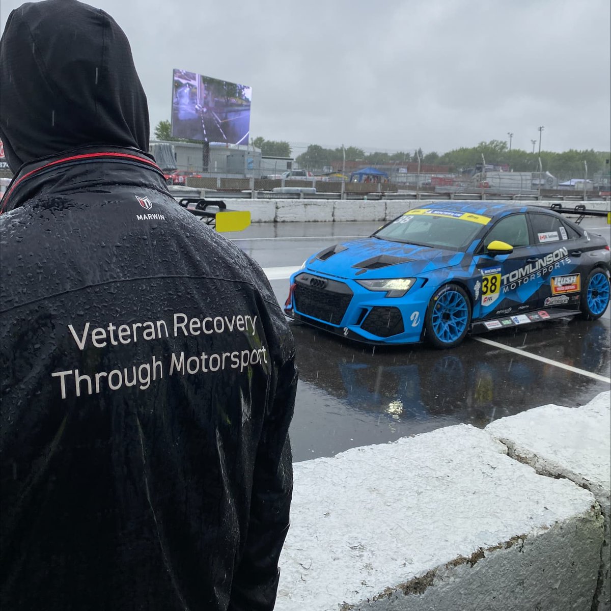 opsmotorsport's tweet photo. Rain, rain, go away! But not for Luc and the TWOth autosport team! They're facing a wet and wild qualifying session at GP3R. Can they conquer the conditions? Let's hope for some slick moves on a wet track!
#oneatatime #veteranshelpingveterans
#miliary #motorsports https://t.co/9eRZrrUYDl