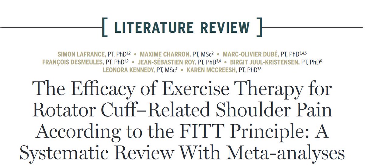 JOSPT's tweet image. Which types of exercise work best for #ShoulderPain 🤔

Our August review compared #MotorControl to non-specific exercises for the shoulder

You can see what they found 👉 ow.ly/nfm950SV69R

#yourJOSPT #Shoulder #Exercise