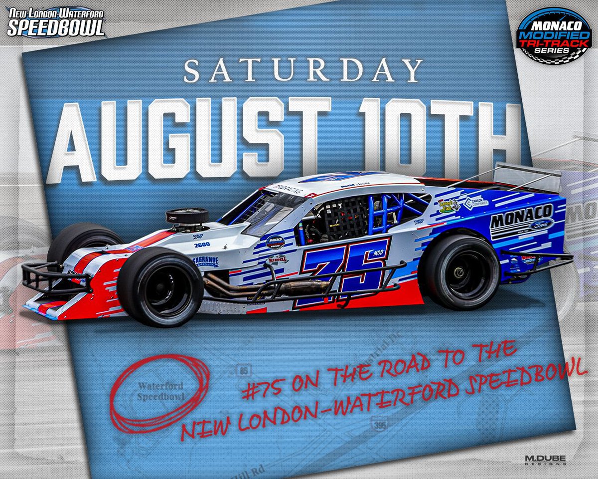 David Arute (@davidarute) on Twitter photo Heading to <a href="/speedbowlct/">New London-Waterford Speedbowl</a> for the Belltown Motors 100 with the <a href="/MonacoMods/">Monaco Modified Tri-Track Series</a>
Looking forward to getting back on track
Design:<a href="/mdubedesigns/">Mat Dube</a> Heading to <a href="/speedbowlct/">New London-Waterford Speedbowl</a> for the Belltown Motors 100 with the <a href="/MonacoMods/">Monaco Modified Tri-Track Series</a>
Looking forward to getting back on track
Design:<a href="/mdubedesigns/">Mat Dube</a>