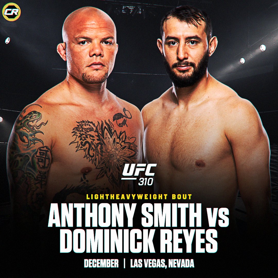 MMAPropagande's tweet photo. 🚨 #FIGHTALERT 🚨
Un combat en Light-Heavyweight opposera à l'#UFC310
Anthony Smith 🆚 Dominick Reyes
📅 Décembre 2024
📍 Las Vegas
Via @AlexBehunin
#MMA #UFC https://t.co/pKjzY9e6V7