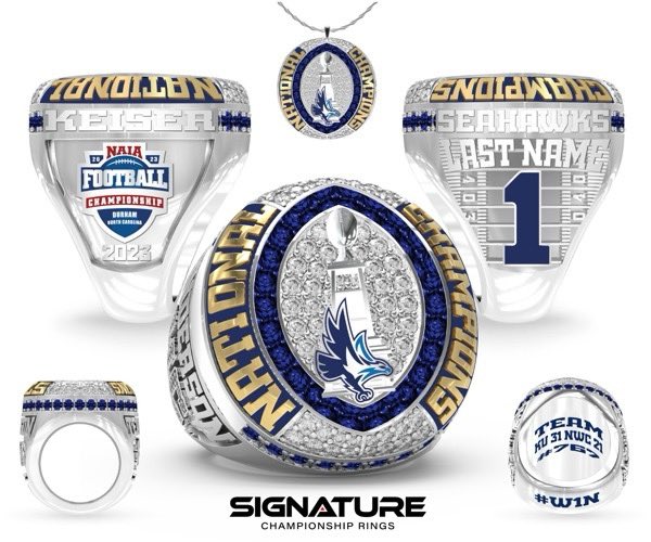 Your 2023 National Champs💍❗️Here is a look at your Seahawks new hardware. #GRIT #SeahawkFast🦅💨