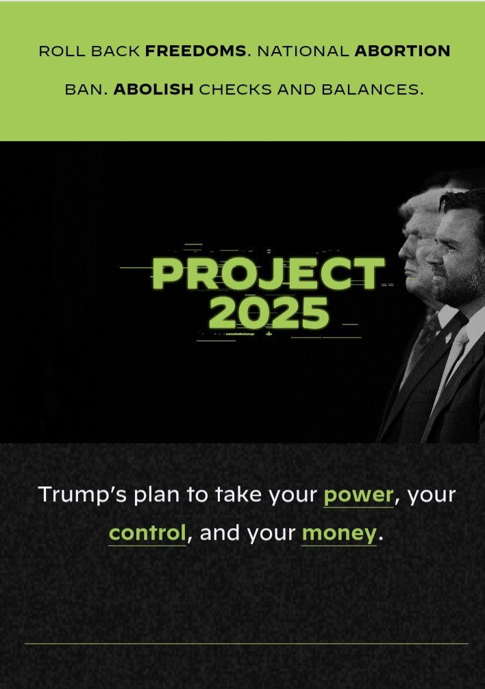 maura_resister's tweet photo. #TrumpIsNotFitToBePresident
#TRUMPOWNSPROJECT2025
Project 2025 is worse than George Orwell could have ever imagined
Every freedom and liberty you take for granted will be ripped from you
#VoteBlueToSaveTheRebublic
https://t.co/A2IRJYYh4d https://t.co/6tp8tUBIAX
