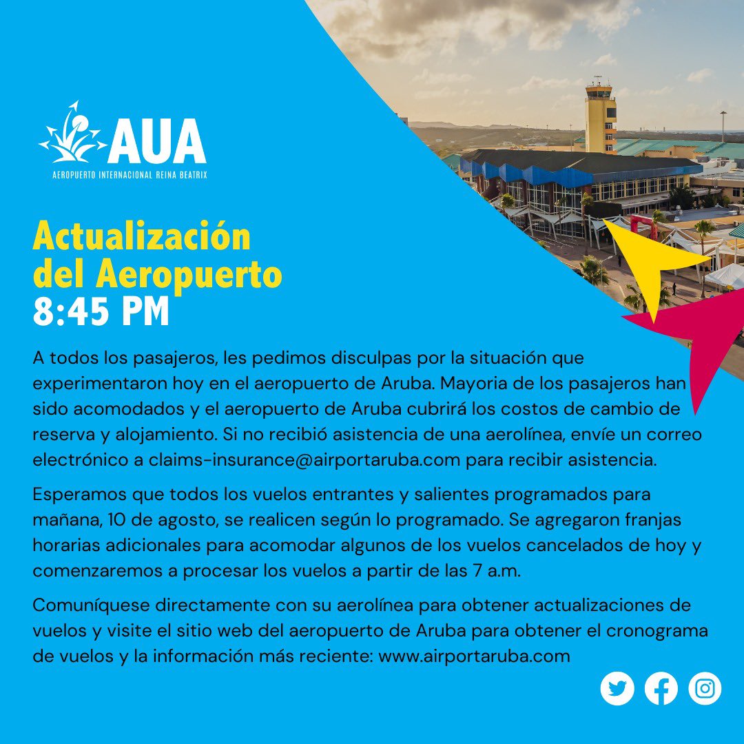 Queen Beatrix International Airport - Aruba (@aruba_airport) on Twitter photo 