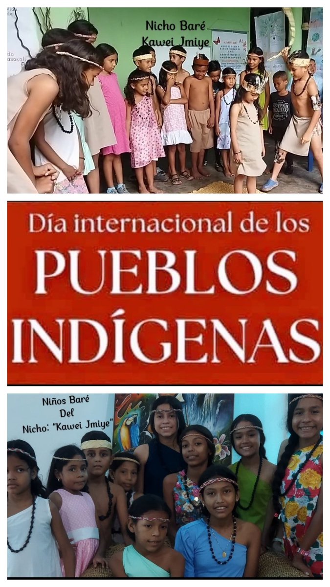 Hoy se conmemora el Día Internacional de los Pueblos Originarios, felicitamos a los estudiantes del Nicho Lingüístico Kawei jmiye por su constancia y dedicación en el aprendizaje del idioma Baré<a href="/NicolasMaduro/">Nicolás Maduro</a> @_laavanzadora  <a href="/Gob_Amazonas/">RRPP Amazonas</a> @MaryCarmen_ZEA @MPPEDUCACION