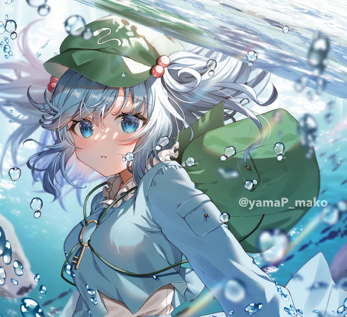 【お仕事告知】幽閉サテライト様の夏コミ新譜のジャケットイラスト(にとり)を描かせて頂きました!神秘的な曲調が印象深い素敵な曲になっていますので是非お手に取って頂けると嬉しいです 