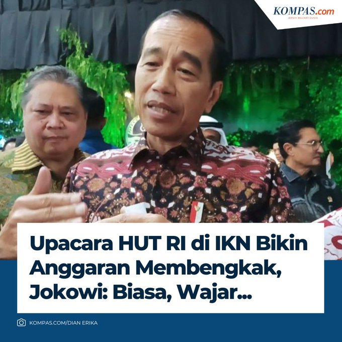 Pak .... <a href="/jokowi/">Joko Widodo</a> 
Anggaran membengkak, wajar???
Ingatloh, membengkak a.k.a dapat dikatakan tanpa perencanaan makanya bengkak 😅😅😁

Kalau direncanakan mustinya perayaan berbiaya bombastis, bener gak sih?