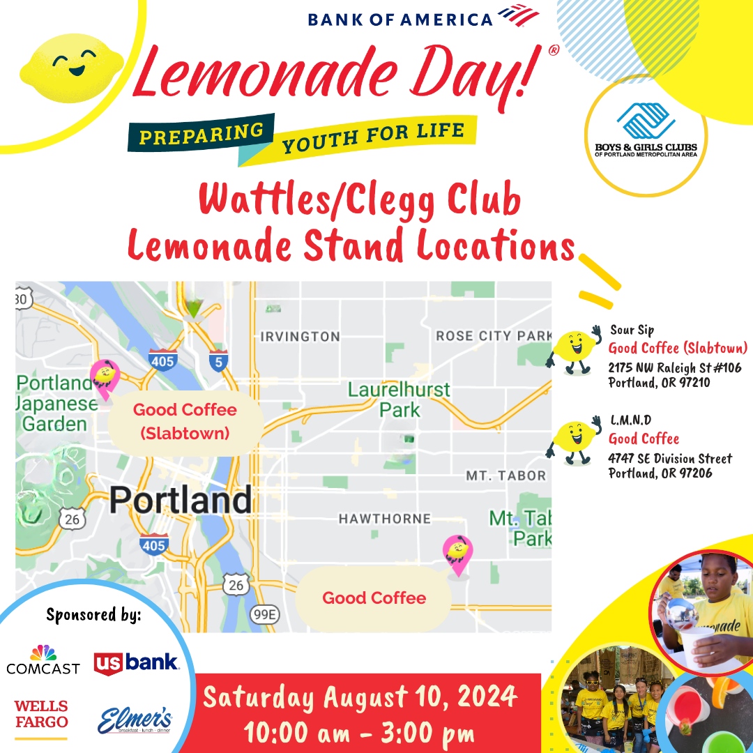 Our young entrepreneurs have been hard at work perfecting their lemonade stand businesses, and we couldn't be more excited to share their progress with you! 

📍 bgcportland.org/lemonade

#lemonade24 #lemonadeday #lemonadedaypdx