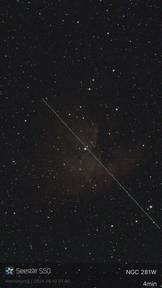 pedrofitzy76's tweet photo. NGC281W Pac-Man nebula and a perseid meteorite https://t.co/eJahT7JPKw