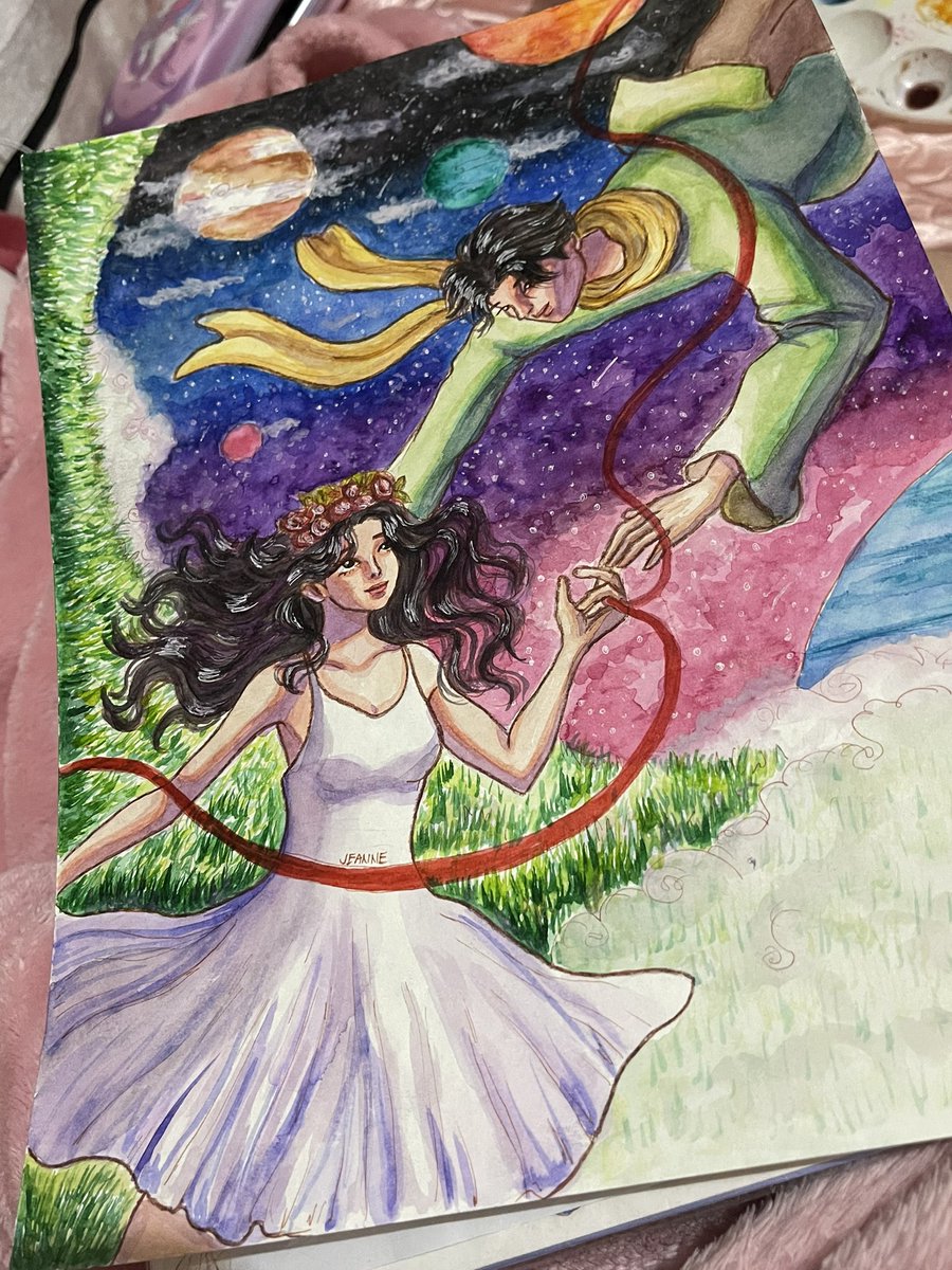wonchkin_n's tweet photo. art train!!

first pic was a gift to my boyfriend <3 inspired by the little prince. i am the rose and hes the prince 🥰🩷 https://t.co/eui1kC6O2U