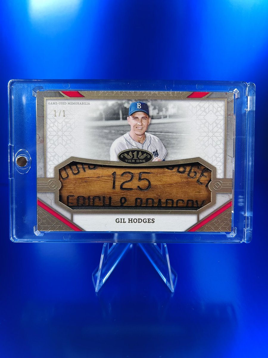 SeanGowdy's tweet photo. I pulled a 2024 @Topps Tier One Gil Hodges Certified Limited Lumber Relic Card 1/1

I reached out to the @Dodgers in hopes to get in touch with Gil Hodges’ family.

The card has now arrived with Gil Hodges Jr…..where it belongs.

@MLB @espn @latimes @USATODAY @barstoolsports https://t.co/JFTfdbBuFx