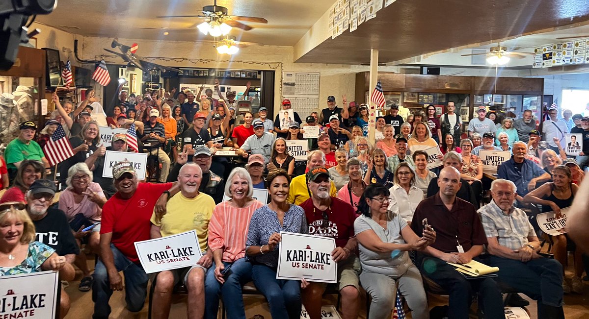thecalebfoss's tweet image. There’s truly NO ONE like @KariLake…she discussed the issues, her policies, and took questions from the people of Camp Verde for over an HOUR and a half tonight! 

The venue said they’ve NEVER seen this many people in the room before! Full speed ahead to November 5th!! #AZSen