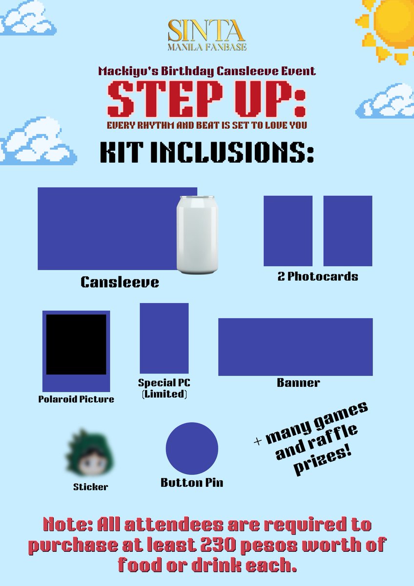 MACKIsaya na at MACKIbonding na sa STEP UP: EVERY RHYTHM AND BEAT IS SET TO LOVE YOU - the FIRST Cansleeve Event dedicated for our Birthday Boy - GEM&amp;I MACKIYU. 🦖❤️

WHERE: Drink Lab Cafe - Araneta, Cubao, QC.
WHEN: September 01, 2024; 3:00 PM to 7:00 PM