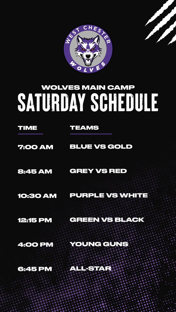 ‼️ Schedule update for tomorrow 
#WolvesMainCamp