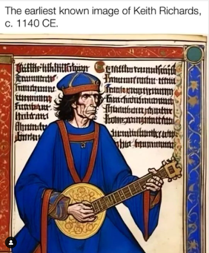 kimkomando's tweet image. The earliest known image of Keith Richards, circa 1140 CE. 😂🎸 Some legends are truly timeless! #KeithRichards #RockLegends #TimelessHumor