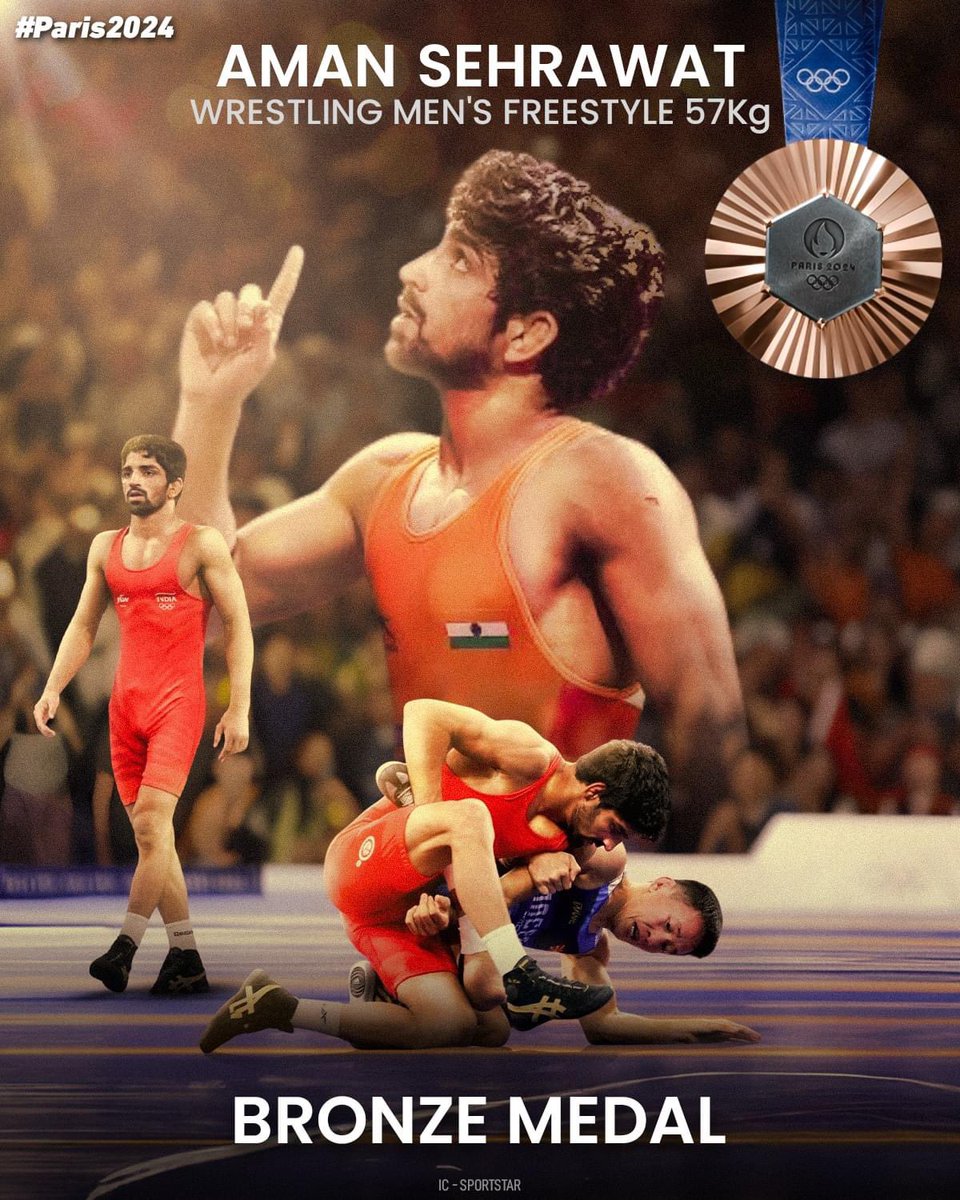21 साल की उम्र में पहलवान अमन सहरावत के कांस्य पदक जीतने पर बधाई!

कुश्ती में लगातार 5वें ओलंपिक में पदक मिलना देश के लिए गर्व का क्षण हैं। 

#Paris2024Olympic #IndiaAtOlympics  #AmanSehrawat