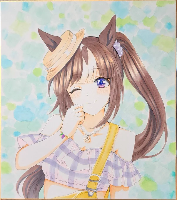 コミケに持っていく色紙①水着タルマエ 