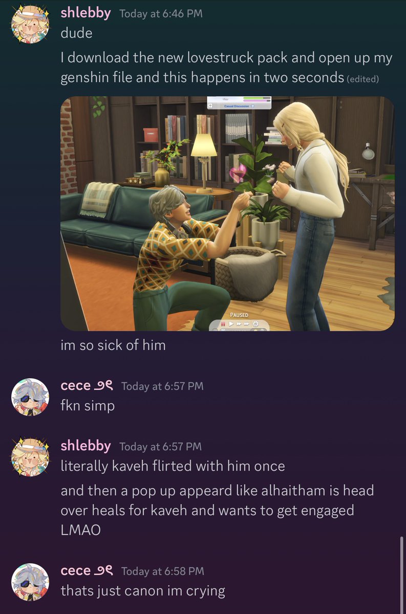 hkvhlover's tweet photo. canon #haikaveh things in the sims 💚 https://t.co/SZJPbS6rkK
