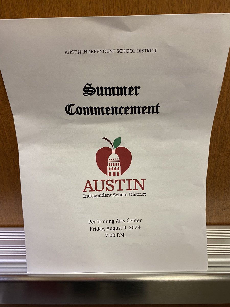 David Kauffman, AISD School Board Trustee D7 (@kauffmanforaisd) on Twitter photo The 16th and final <a href="/AustinISD/">Austin ISD</a> graduation for the class of 2024 was one of the best: summer graduation! A powerful combination of students who persisted and others who sprinted. So much pride, energy, and enthusiasm in the crowd and on the stage. Congratulations, graduates! The 16th and final <a href="/AustinISD/">Austin ISD</a> graduation for the class of 2024 was one of the best: summer graduation! A powerful combination of students who persisted and others who sprinted. So much pride, energy, and enthusiasm in the crowd and on the stage. Congratulations, graduates!