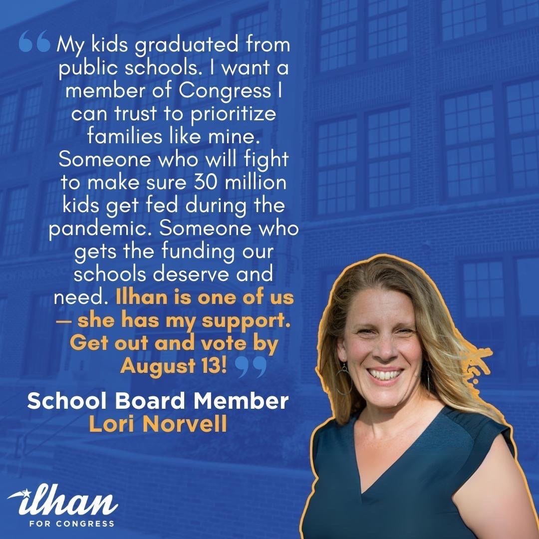 I am proud to have the support of every elected member of the Minneapolis Public Schools Board. 

We must ensure that everyone, regardless of their income or zip code, has access to quality schools.

I will always be your education champion.