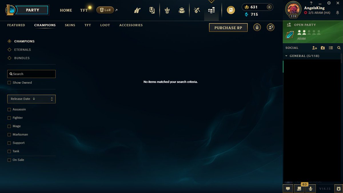 Angelsking22's tweet photo. @riotgames So after 15 years im out of champs to buy on #LeagueOfLegends, what do? https://t.co/9PiQdiIAm8