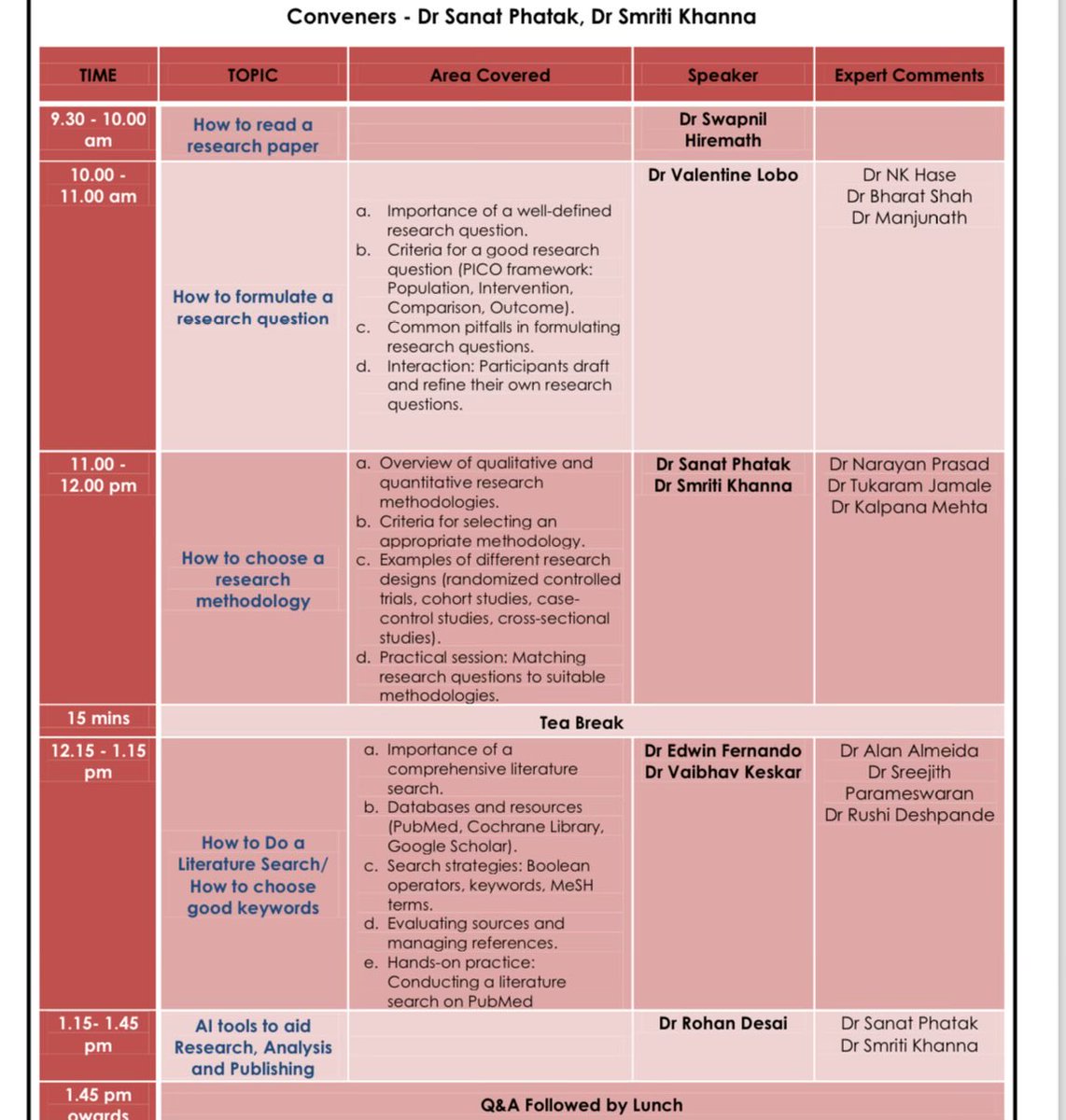Dr. Divya Bajpai 🇮🇳 (@divyaa24) on Twitter photo Want to spend weekend productively?
MKF academy + MNG
Presents
🔥Research Methodology workshop🔥
Learn with stalwarts <a href="/tukaramj/">tukaram</a> <a href="/vskeskar/">Vaibhav Keskar</a> <a href="/Ubkhanna/">Umesh Khanna</a> <a href="/drmjkulkarni/">Manjunath Kulkarni 🇮🇳</a> <a href="/SreejithDr/">Sreejith Parameswaran</a> <a href="/manirath/">Manish Rathi</a> Dr Fernando/Lobo
Best thing - Its Hybrid🤩
Join on Zoom using ID - 89089603424
Password-148658 Want to spend weekend productively?
MKF academy + MNG
Presents
🔥Research Methodology workshop🔥
Learn with stalwarts <a href="/tukaramj/">tukaram</a> <a href="/vskeskar/">Vaibhav Keskar</a> <a href="/Ubkhanna/">Umesh Khanna</a> <a href="/drmjkulkarni/">Manjunath Kulkarni 🇮🇳</a> <a href="/SreejithDr/">Sreejith Parameswaran</a> <a href="/manirath/">Manish Rathi</a> Dr Fernando/Lobo
Best thing - Its Hybrid🤩
Join on Zoom using ID - 89089603424
Password-148658
