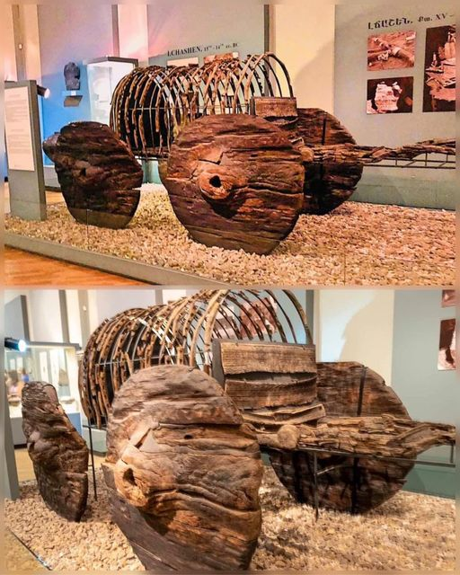 Esponjamental's tweet photo. El vagón Lchashen, descubierto en la zona de Lchashen en Armenia cerca del lago Sevan, es un extraordinario hallazgo arqueológico. Este vagón de 4.000 años de antiguedad, elaborado completamente a partir de madera de roble. https://t.co/0KfyGphvYJ