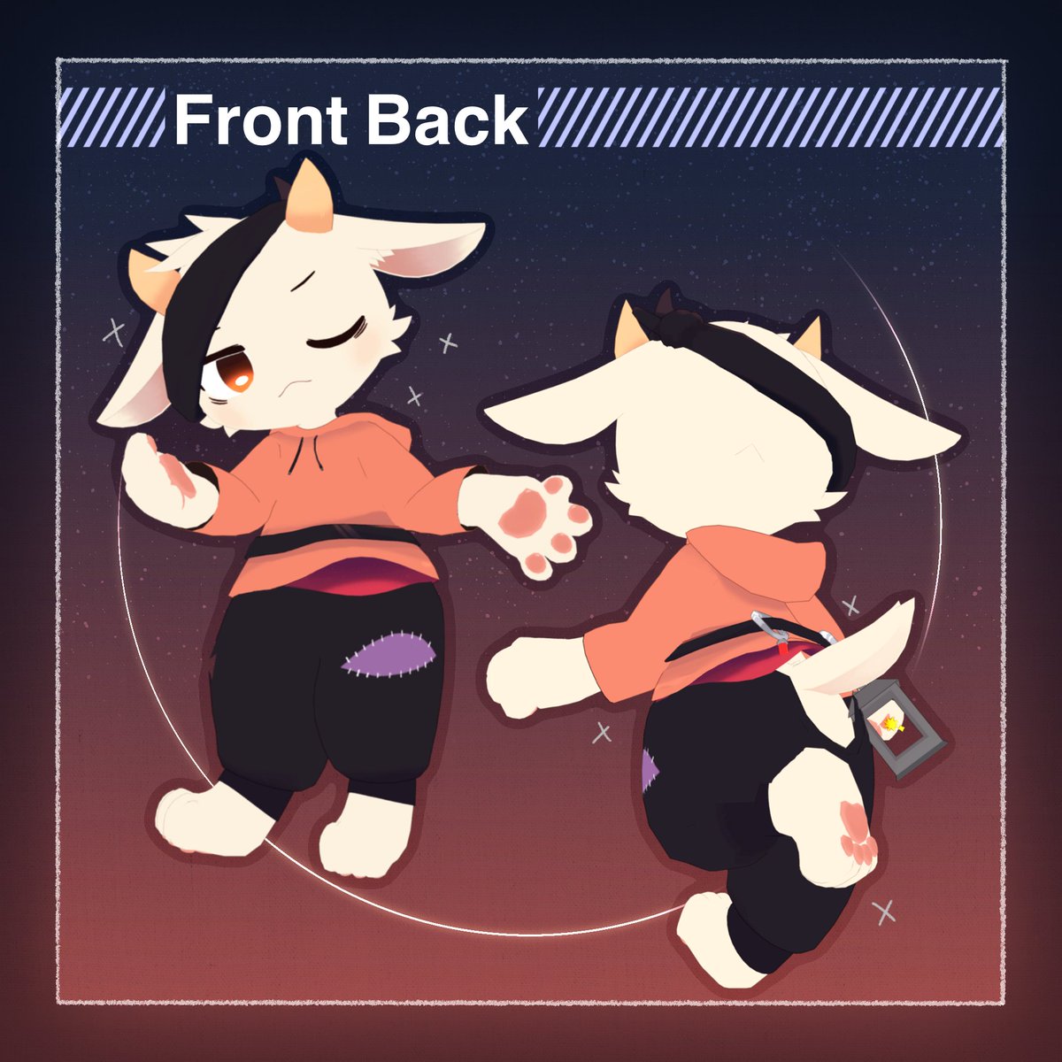 nibosimofu's tweet image. VRChat向けアバター『メーヴル』販売開始しましたー！
nibosimofu.booth.pm/items/5638064

ちょっぴり寝不足なヤギの仔です！
色違い・模様違いパターン付きです。

よろしくお願いしますー！
#booth_pm #VRChat