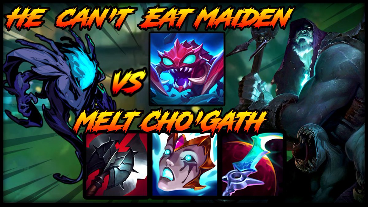 Kampsycho's tweet photo. Yurrr It's The Graveyard Shift, Here's a video on how I fight Cho'Gath, He loves to Eat Maiden but..

With this Build you can Burn his HP away very easily,
Don't be Maidenless anymore against Him :]

#Yorick #BonkOfTheWeek
Vid: https://t.co/plCAs1GMd8 https://t.co/jyiswIwvYG