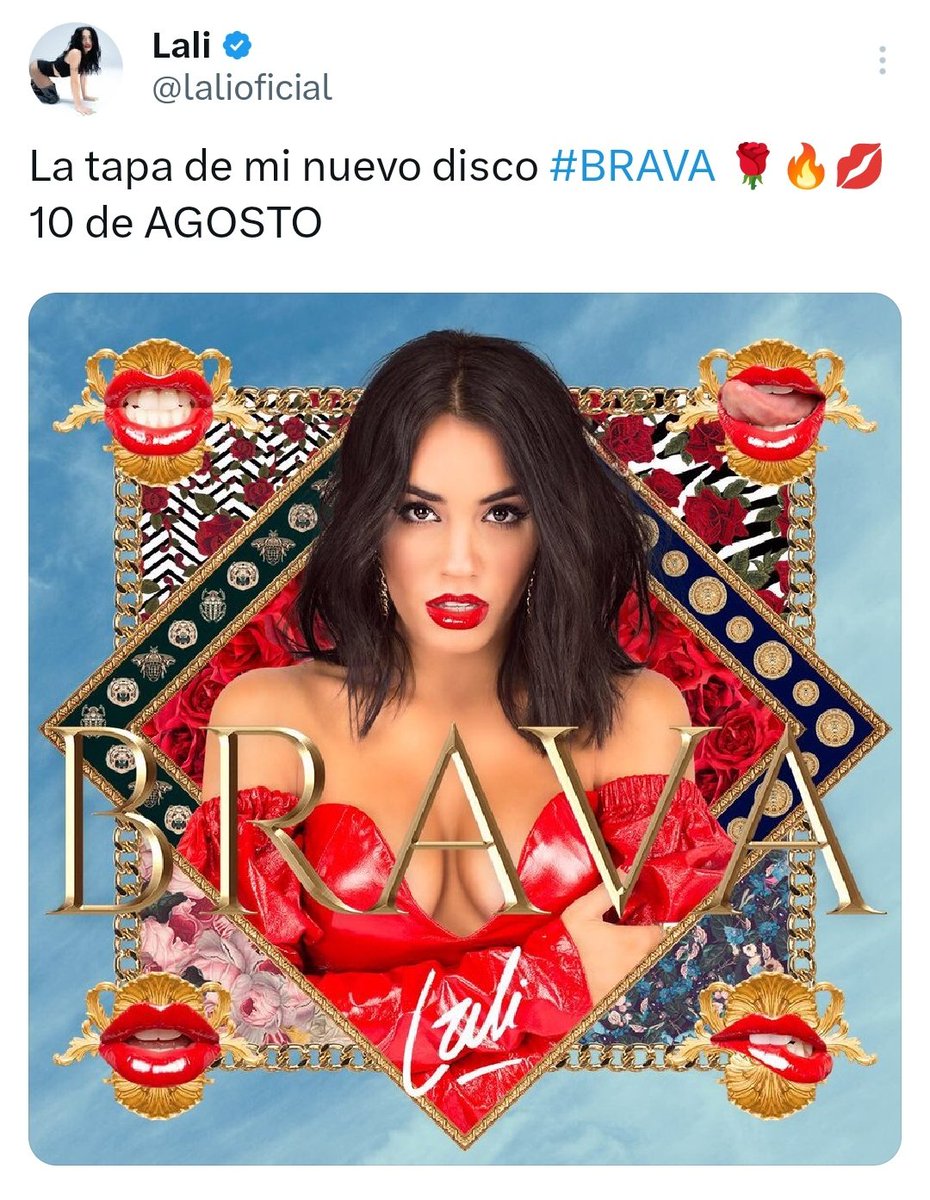 DannaVillamil13's tweet photo. Cuando Lali subió este post y veíamos por primera vez el PEDAZO DE PORTADA de su tercera disco... 6 años de "Brava" 🌹🔥 https://t.co/UNJbtZrEn6