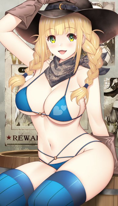 #ビキニ #カウガール
#三つ編み
毎日暑いね☺
10/1 