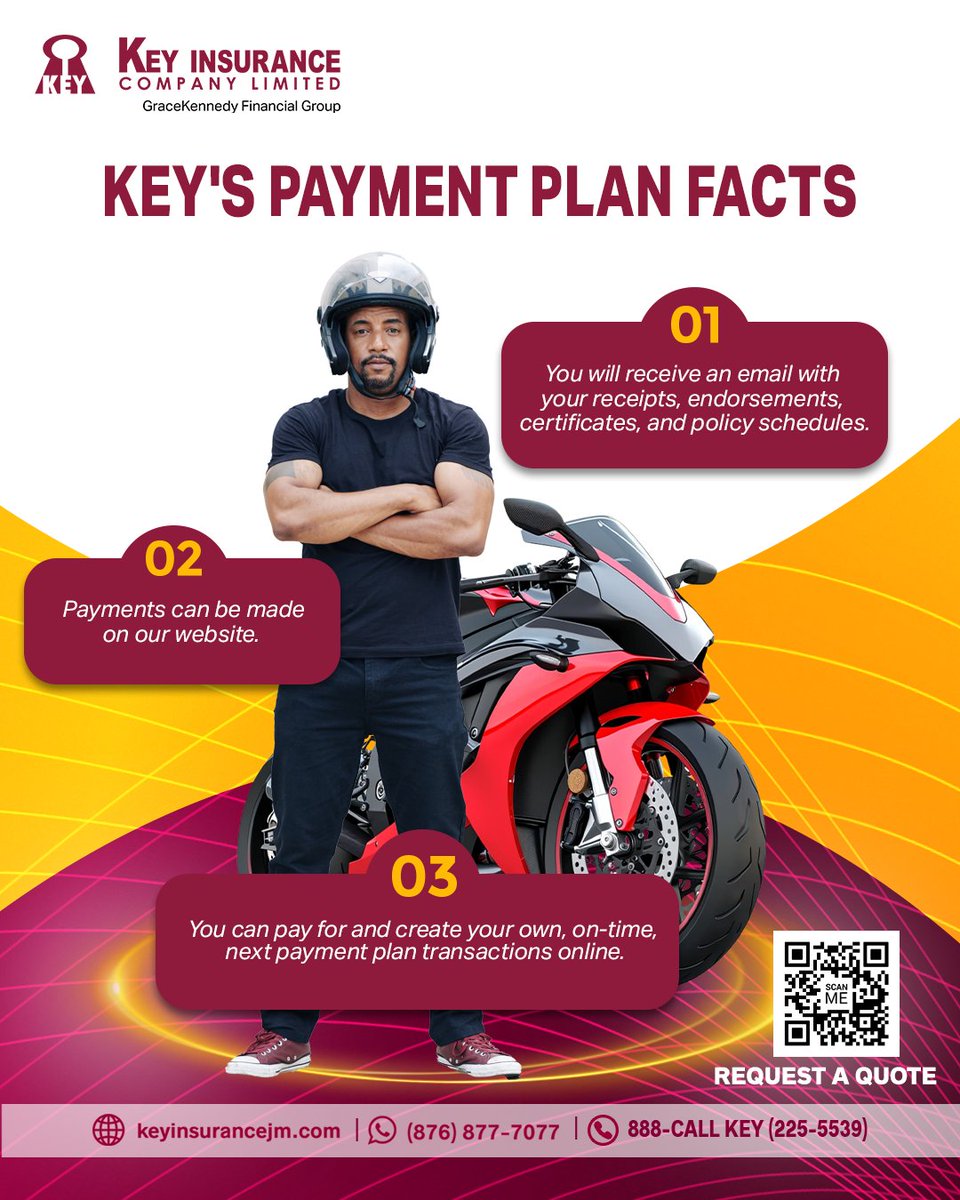 imwithkey's tweet image. Find you an insurance payment plan that stands on business!

With our new payment plan, you can do it all! It’s as simple as turning di KEY.

🎯Visit our website: (Link in our bio)
🎯WhatsApp us at: (876)877-7077
🎯Call us at 888 CALL KEY (888-225-5539)

#KeyInsurance