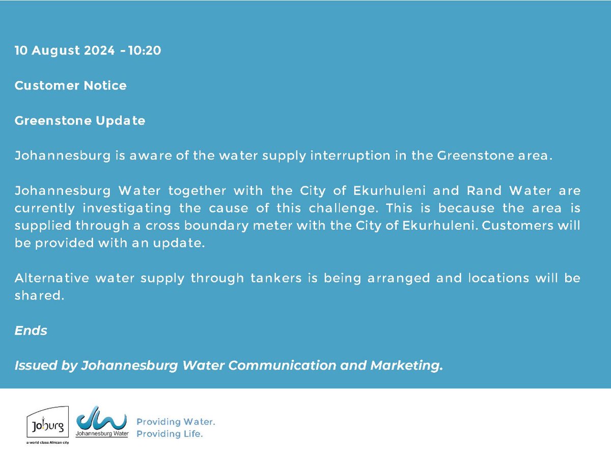 Johannesburg Water tweet media