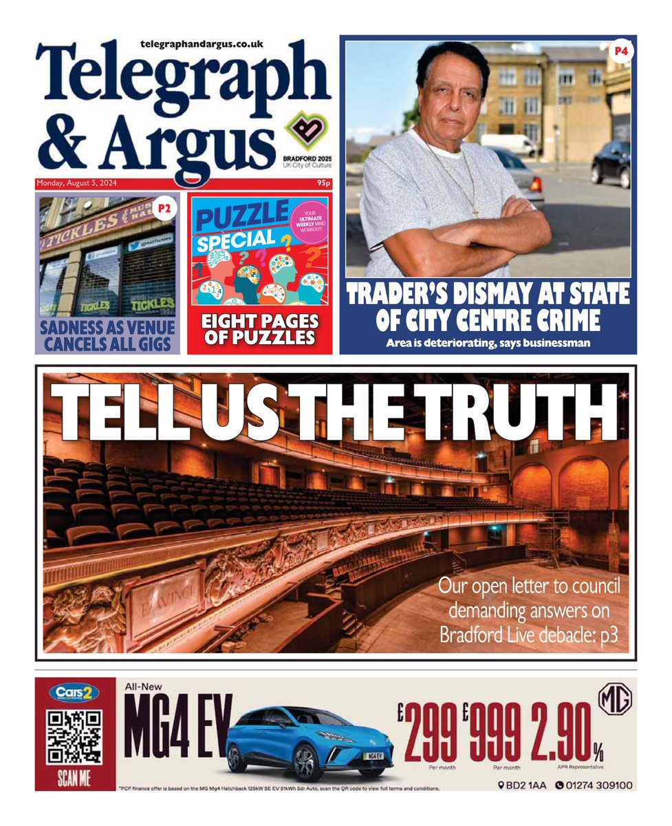 micklesb's tweet photo. People of Bradford are still waiting for answers over Bradford Live. If the questions in this open letter aren't answered, further concerns will only be expressed about the future of this taxpayer-funded project @bradfordmdc @Bradford_Live @thenec 

https://t.co/QCCTQhrQO3 https://t.co/7PT0lulck1