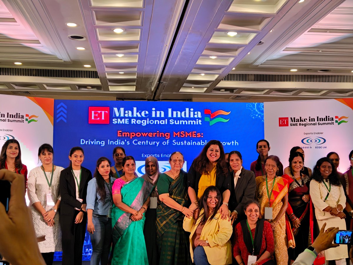 The Chennai edition of ET Make in India SME Regional Summit ends with a impactful and inspiring session with <a href="/KesanSrimathy/">Dr.Srimathy Kesan</a>, Co-founder and CEO, <a href="/SpaceKidzIndia/">Space Kidz India</a>

And, with an empowering group picture!   

Cheers!