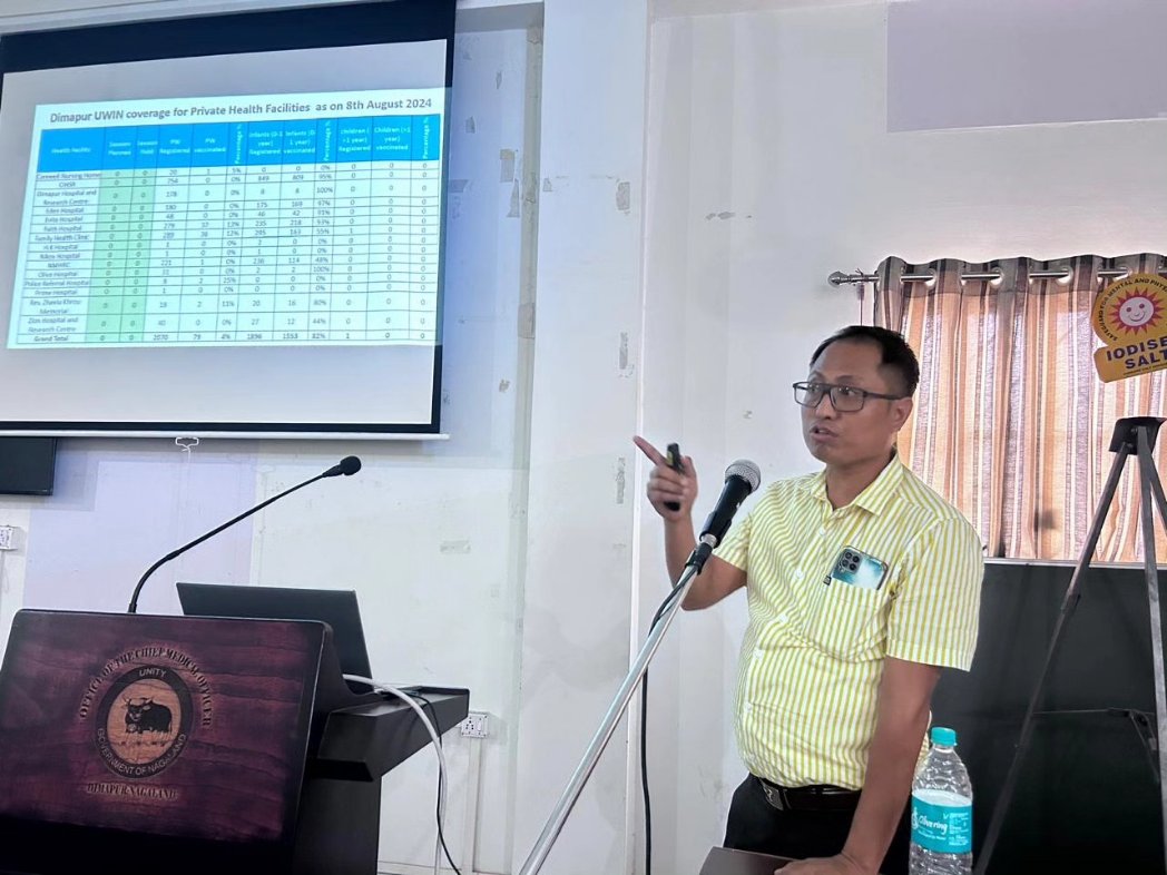 NagalandNhm's tweet photo. District Level RI Micro Planning and RI Strengthening Training of MOs, BPMs, BACs, ANMs , CHOs and Vaccinators under Dimapur, Niuland , and Chumukedima Districts at CMO’s Conference Hall, Dimapur.

#ImmunisatiomForAll
#RoutineImmunisation #Protect #Prevention https://t.co/FJHwncJIdH
