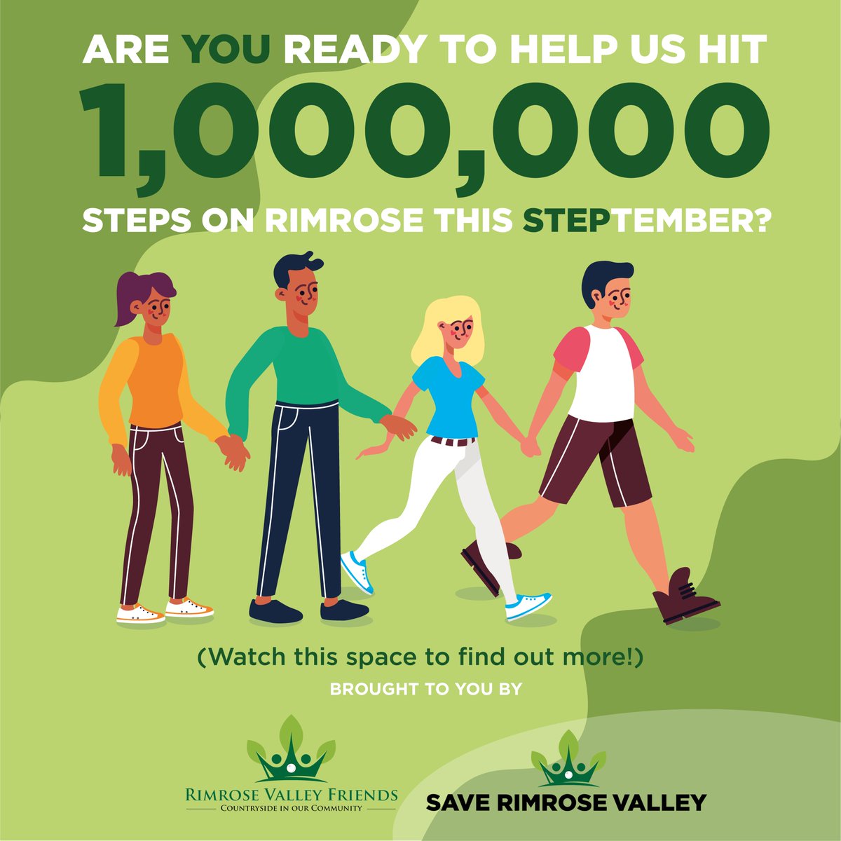 saverimrose's tweet image. Are you ready to help us hit 1,000,000 steps on Rimrose this STEP-tember?! Walk, run, hop... it's up to you! More details coming soon. For now, download the free Strava app (or similar) to your mobile, get hold of a Fitbit or any other device which can count your steps. 🏃🚶‍♂️