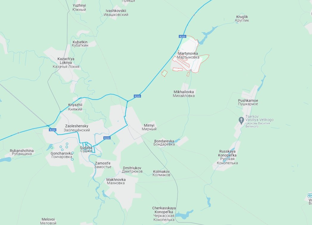 UKikaski's tweet photo. Multiple Russian sources claim, without evidence, that their counter-attacking forces have recaptured Martynovka northeast of #Sudzha, #Kusrk, DPRK.

#OSINT #UkraineWar #BreakingNews #BreakingNow #Ukraine #Russia

Repost appreciated! https://t.co/GKXlqvROAv