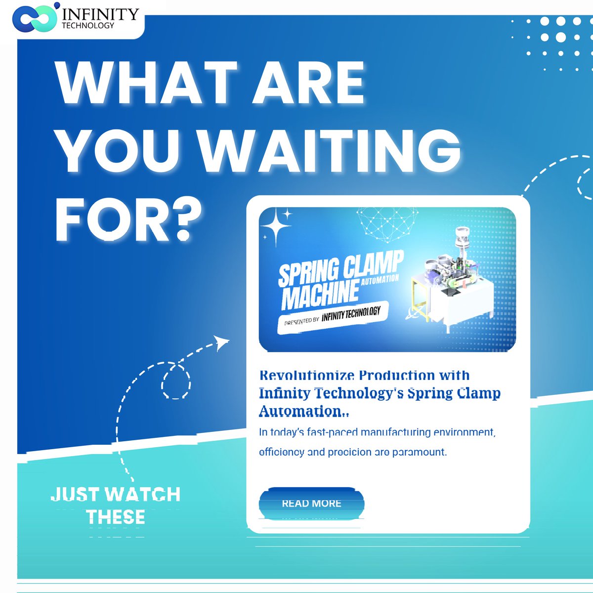 anandswami79913's tweet photo. Tired of manual spring clamp operations? Our automation solution is here to save the day! 💪 Dive into our new blog to explore the benefits of our Spring Clamp Automation Machine. #Automation #SpringClamp #Efficiency #Precision #Technology #Innovation #InfinityTechnology #Blog https://t.co/bhYZrJ0tgF