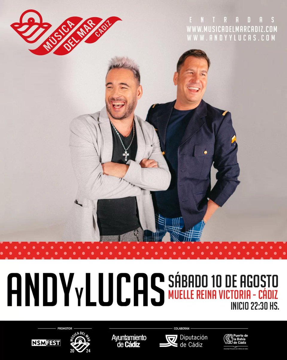 ¿Quién va a ver a Andy y Lucas hoy en el <a href="/MDMCadiz/">Música Del Mar</a>? Dadnos envidia por los comentarios 👇