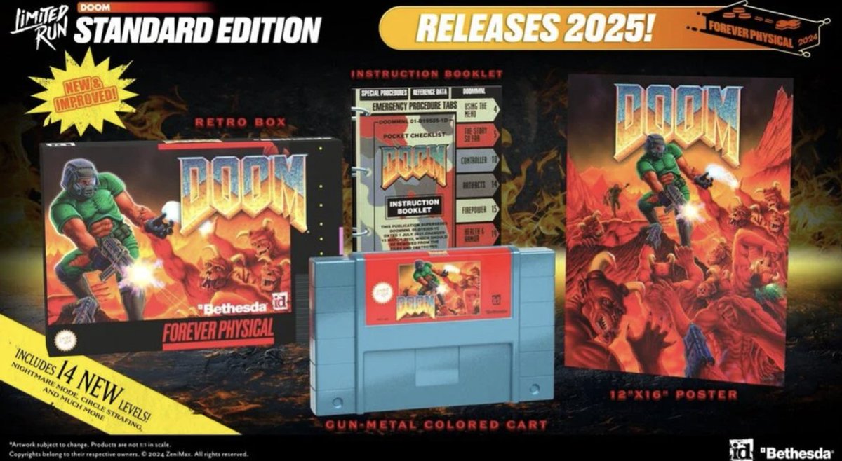 Ver2ion's tweet photo. DOOM is releasing a definitive version for the Super Nintendo in 2025 :0 https://t.co/QuqfAVsAiY