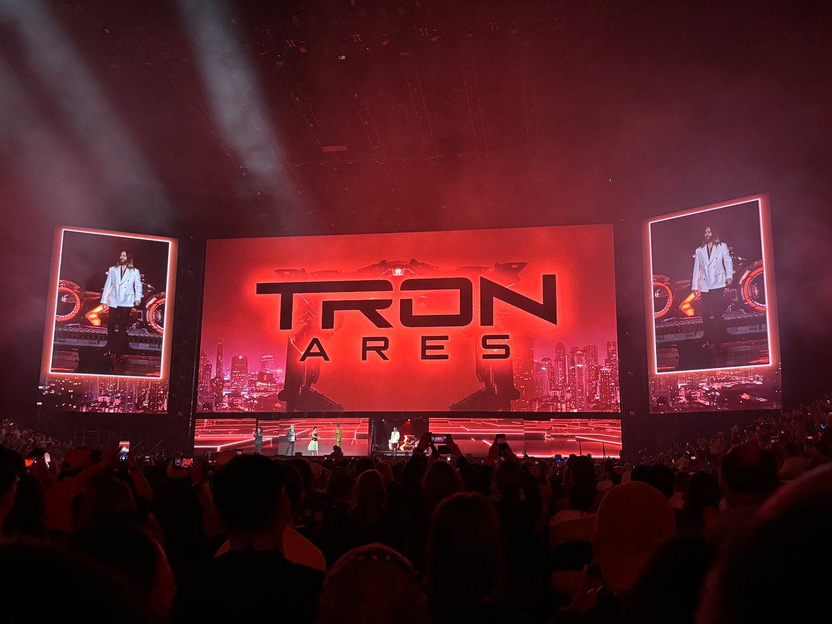 Jared Leto takes the stage to talk #TronAres and then give us our first look! #D23Expo