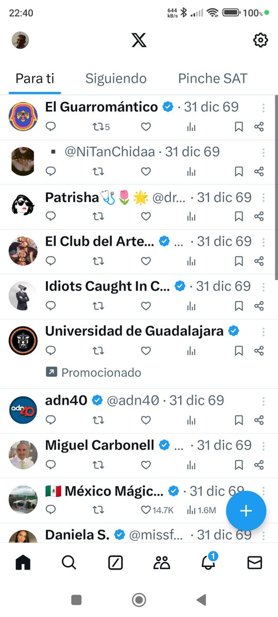 Qué bonito ya estamos en dic del 69, todavía ni nacía