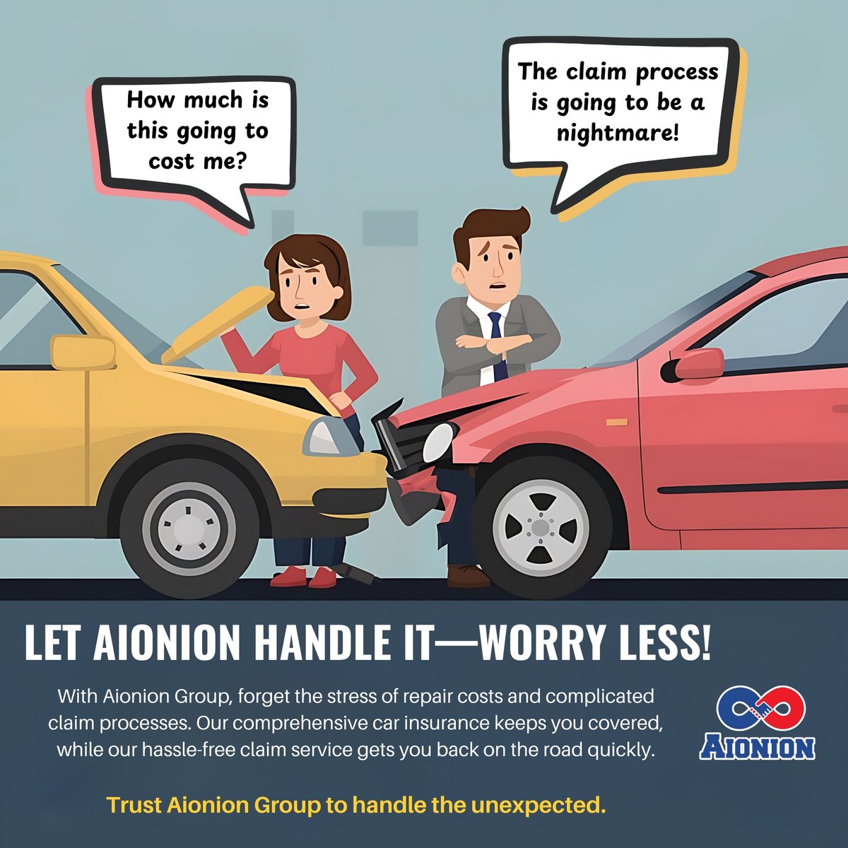 AionionOffl's tweet photo. Accidents can be stressful, but your insurance shouldn’t be. 🚗💥 With Aionion Group, you’re covered from repair costs to smooth claims. Get back on the road without the hassle. Drive confidently with Aionion.

👉 https://t.co/2kA5WhICoz

#CarInsurance #AionionGroup #PeaceOfMind https://t.co/NRQ8rs9mDz